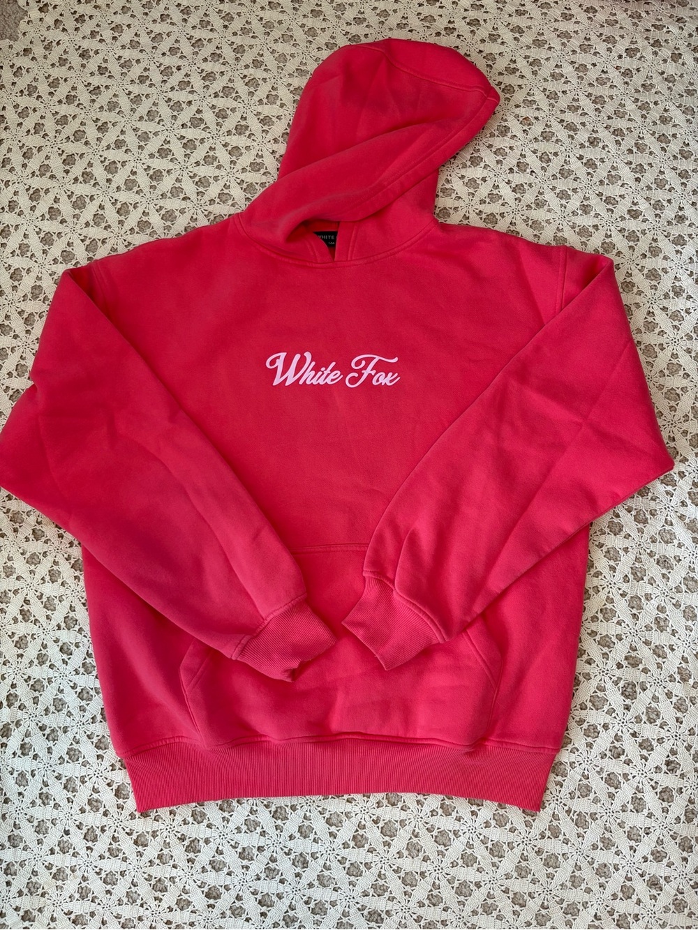 White Fox Season 7 Oversized Hoodie Hot Pink Size Small/Medium